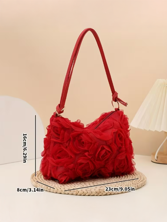 Rosette Statement Hand Bag