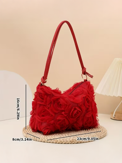 Rosette Statement Hand Bag
