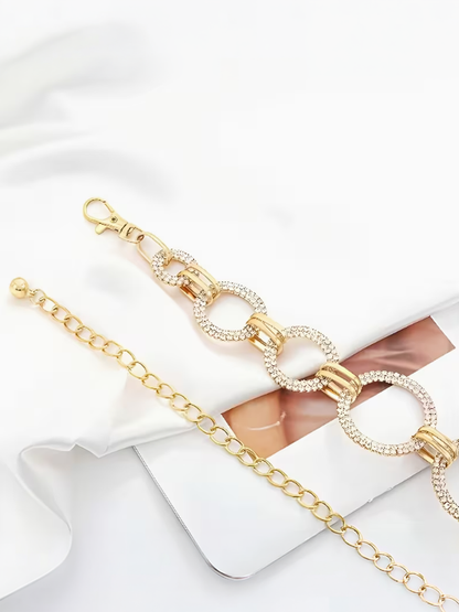 Contour Rhinestone Chain Belt