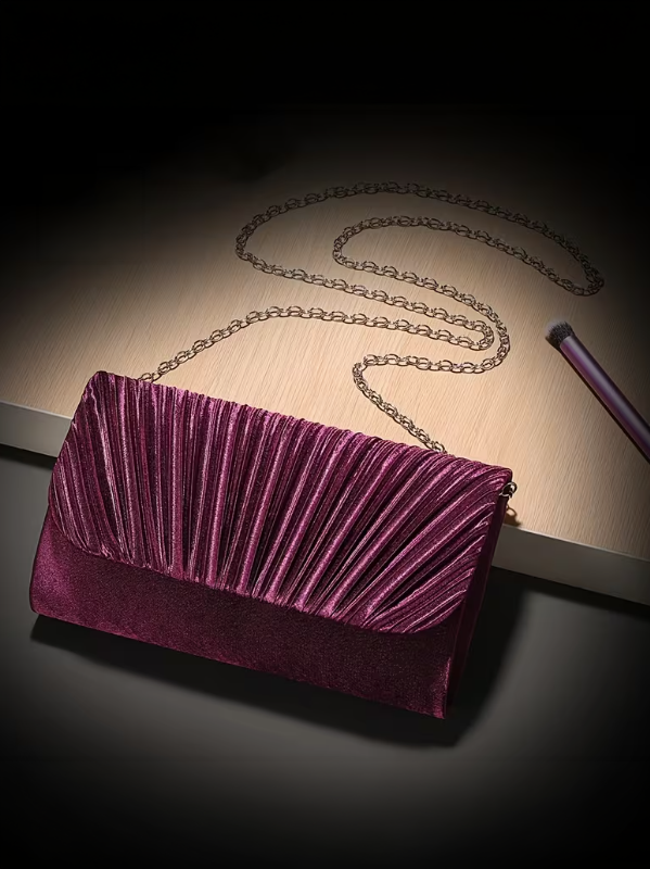Elegant Pleated Evening Clutch