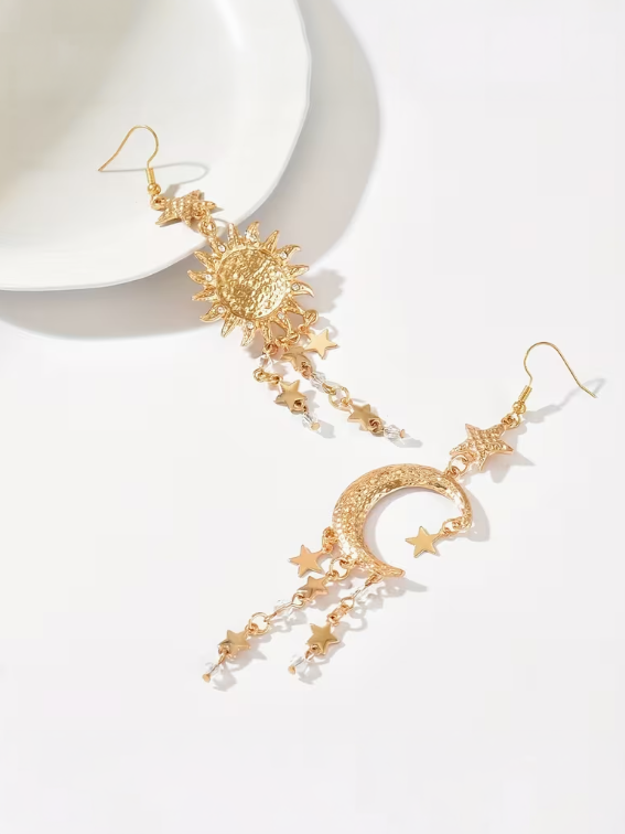 Sun & Moon Drop Earrings
