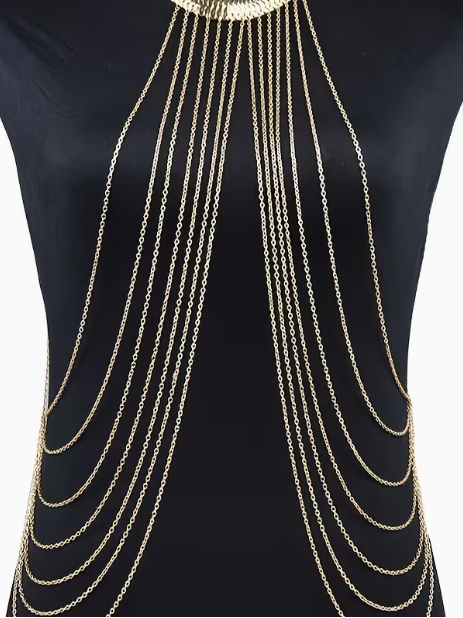 Draping Elegance Body Chain, jewelry, product view