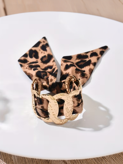Expandable Leopard Print Scarf Bracelet
