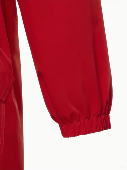 Esperanza Hooded Plus Size Jacket In Red