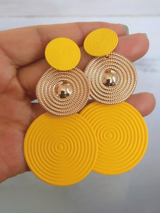 Geometric Circle Earrings