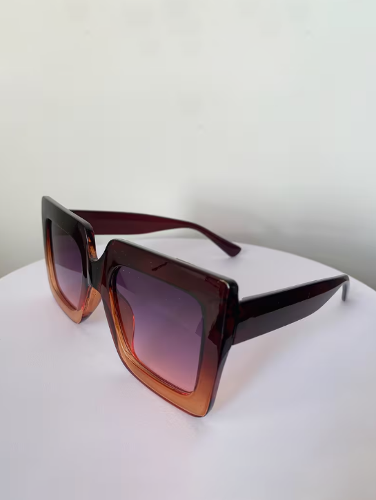 Statement Oversized Sunglasses Sunset Ombre