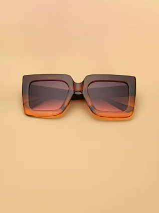 Statement Oversized Sunglasses Sunset Ombre