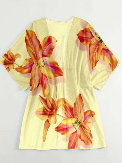 Flora Sheer Plus Size Cover-Up