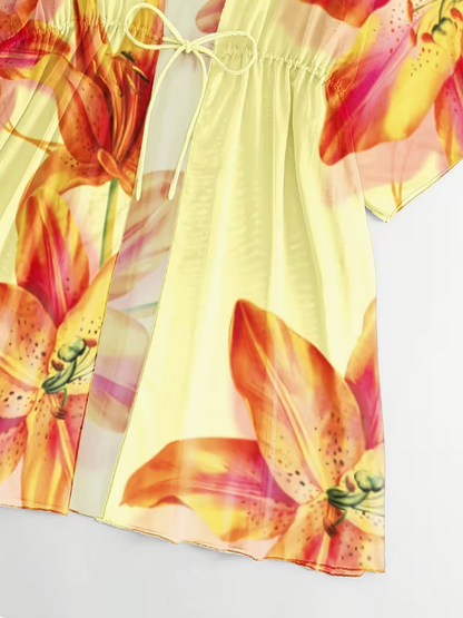 Flora Sheer Plus Size Cover-Up