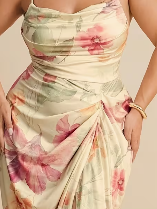 Elaine Floral Plus Size Dress