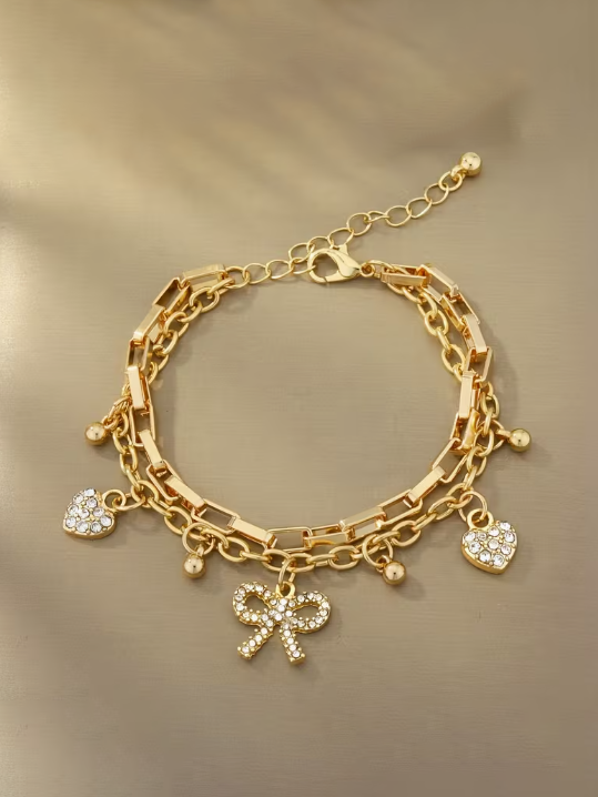 Double Layer Charm Bracelet