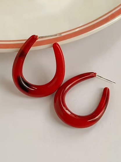 Retro Hoop Earrings
