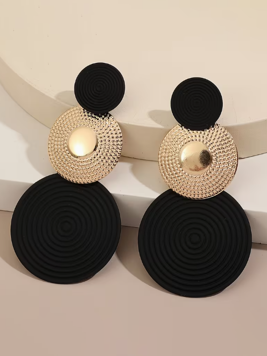 Geometric Circle Earrings