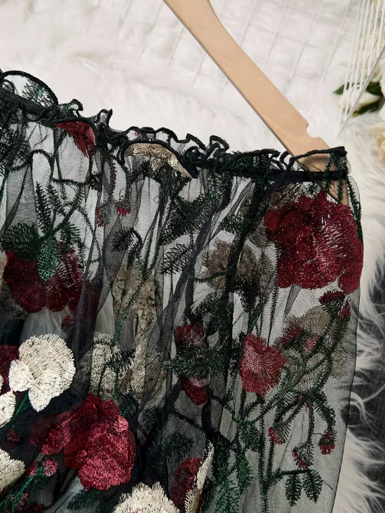 Sonata Off Shoulder Sheer Plus Size Crop Top