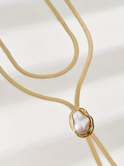 Layered Pendant Statement Necklace