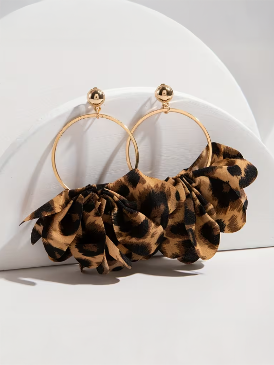 Leopard Hoop Earrings