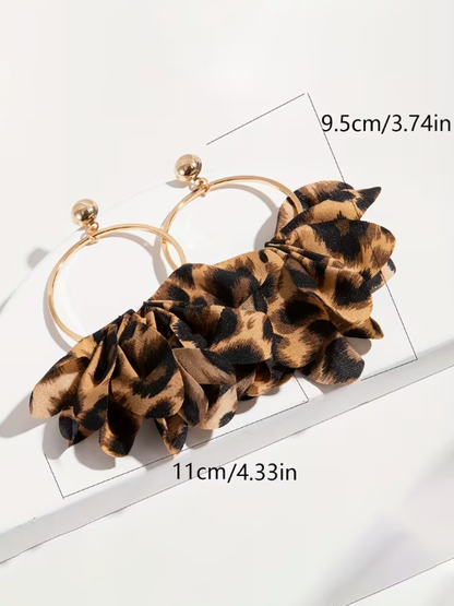 Leopard Hoop Earrings