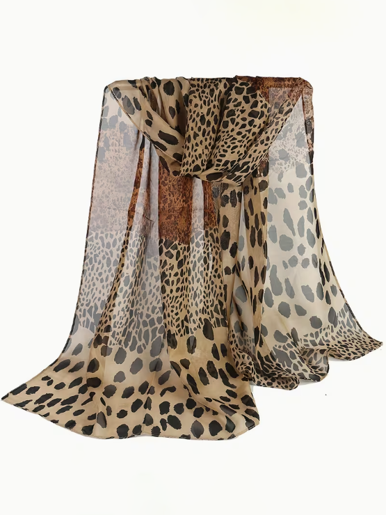 Boho Leopard Print Scarf