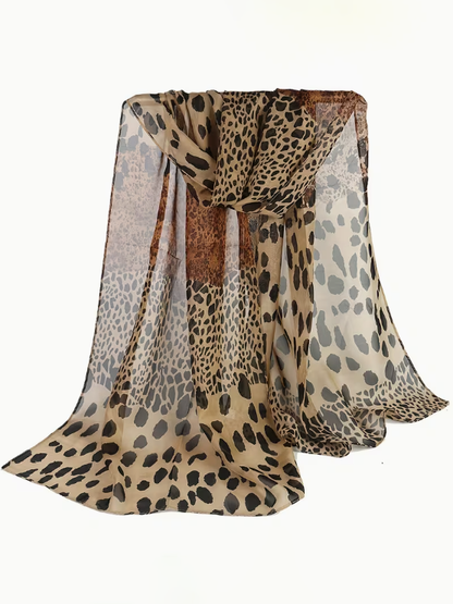 Boho Leopard Print Scarf