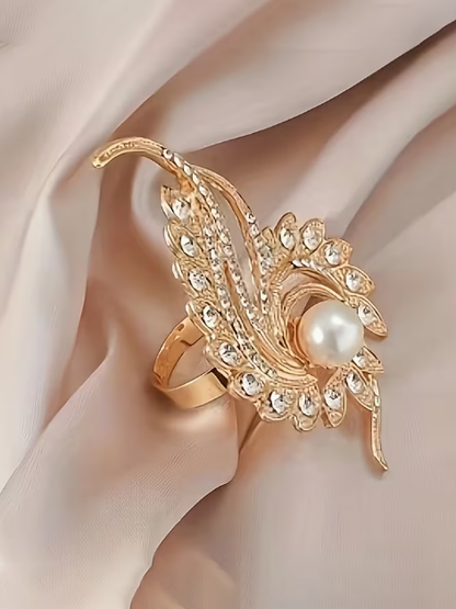 Exaggerated Vintage Leaf Ring