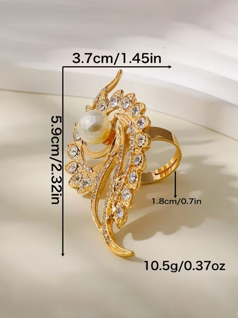 Exaggerated Vintage Leaf Ring