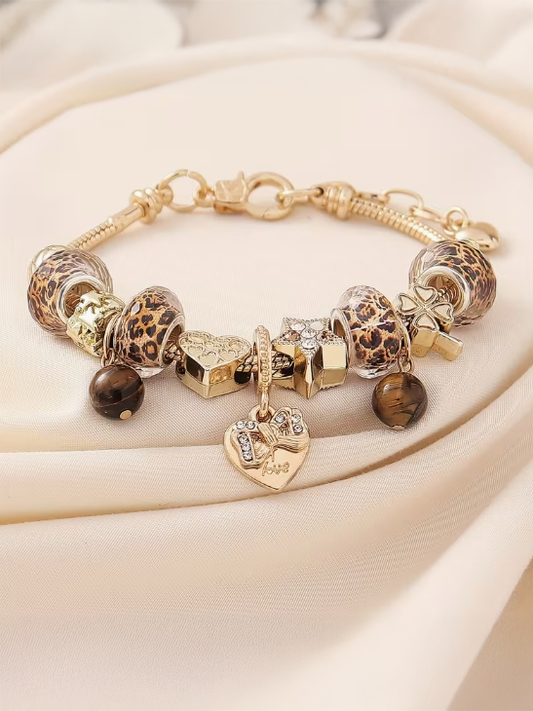 Leopard Details Charm Bracelet