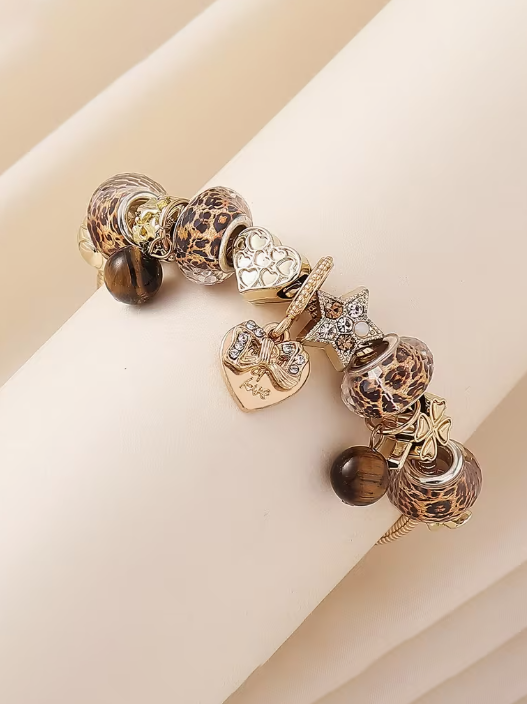 Leopard Details Charm Bracelet