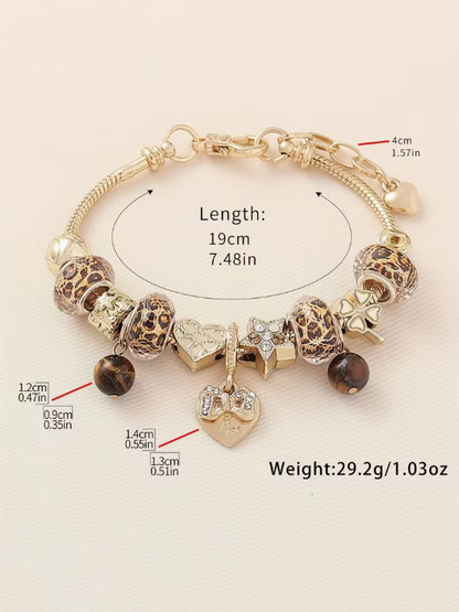 Leopard Details Charm Bracelet