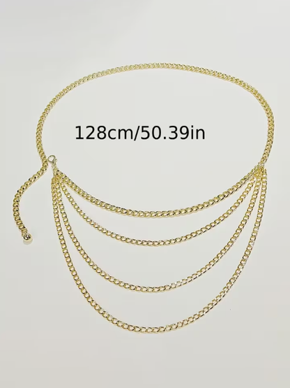 Layered Chain Plus Size Belt
