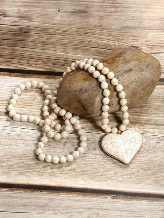 Beaded Heart Pendant