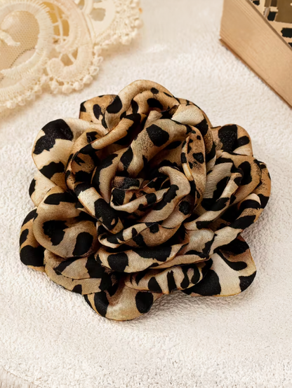 Leopard Floral Brooch