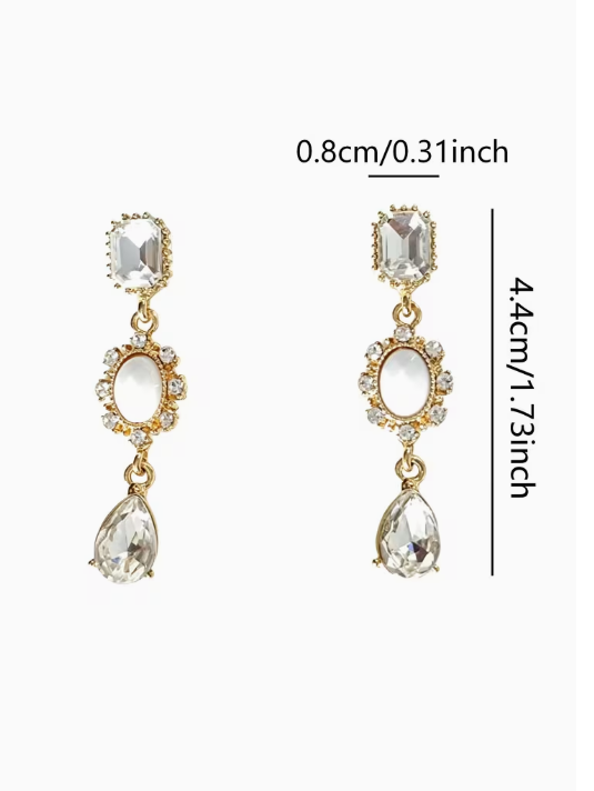Elegant White Drop Earrings