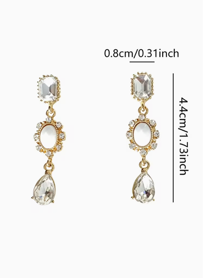 Elegant White Drop Earrings