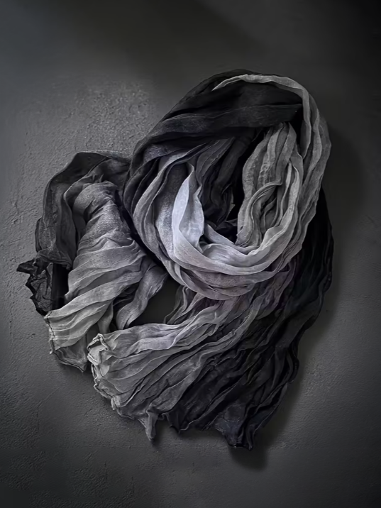 Two Tone Ombre Crinkle Scarf