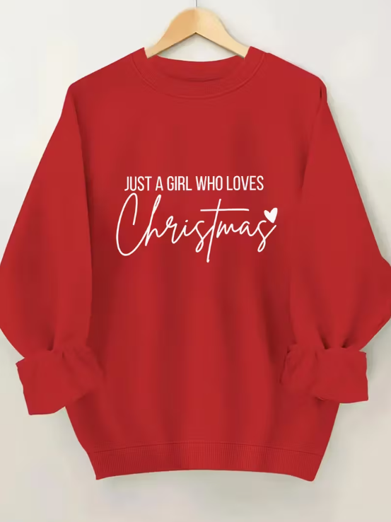 Christmas Crew Neck Plus Size Sweater