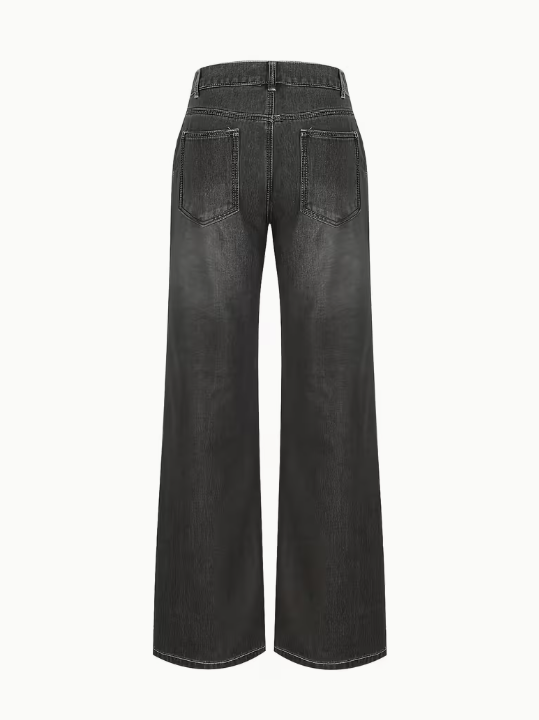 Vintage Wash Plus Size Jeans in Grey