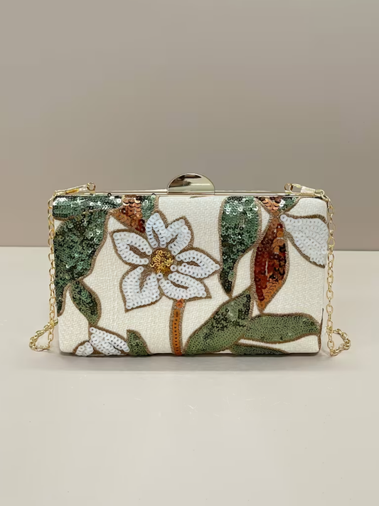 Sequin Embellished Statement Clutch