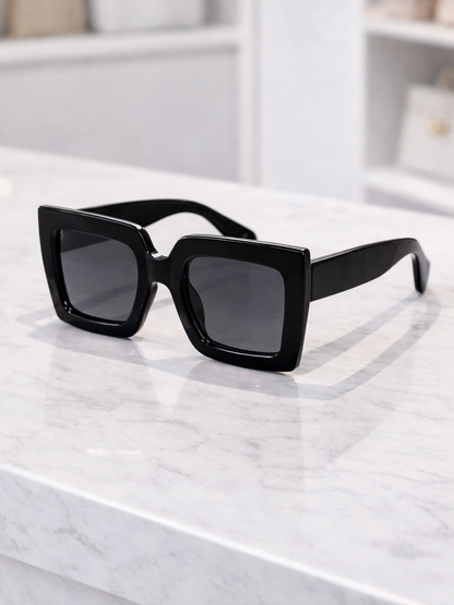 Statement Oversized Square Sunglasses, sunglasses, detail view