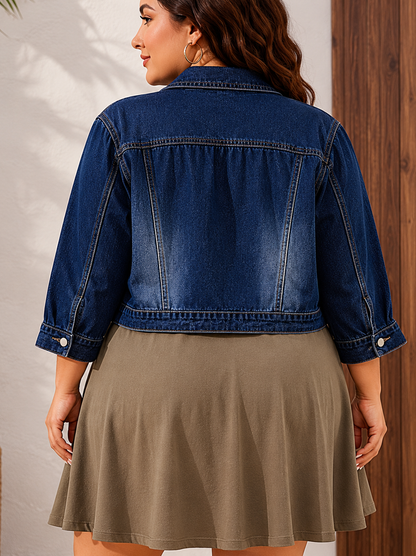 Tessa Short Sleeve Plus Size Jean Jacket