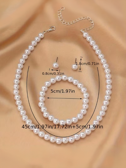 Timeless Classic Faux Pearl Set, jewelry, alternate view