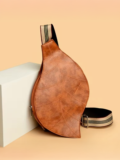 Unique Leaf Crossbody Bag, bag, front view