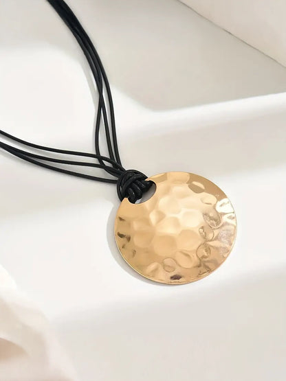 Vintage Moon Shaped Necklace, earrings, front view