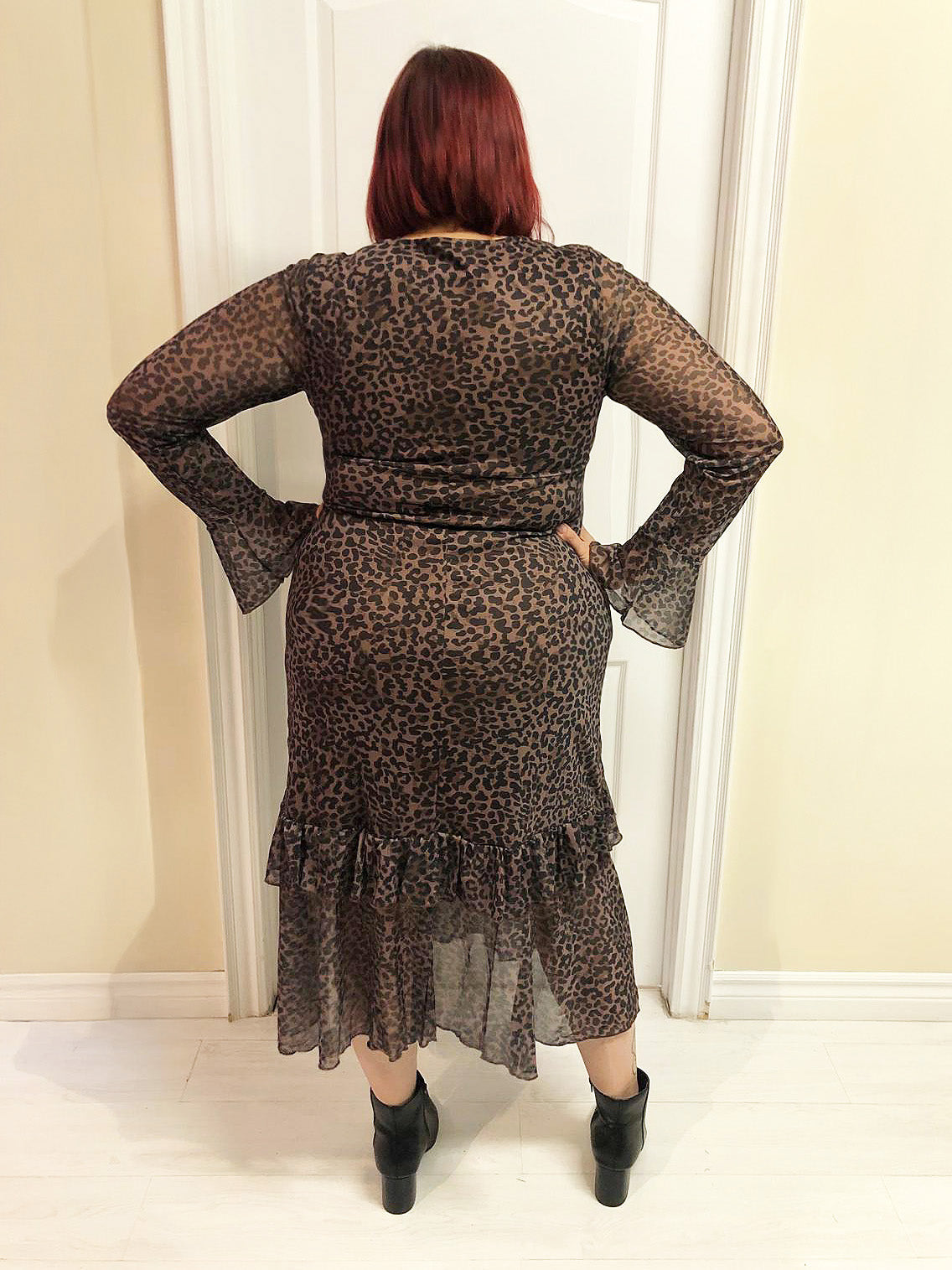 Amara Animal Mesh Plus Size Dress