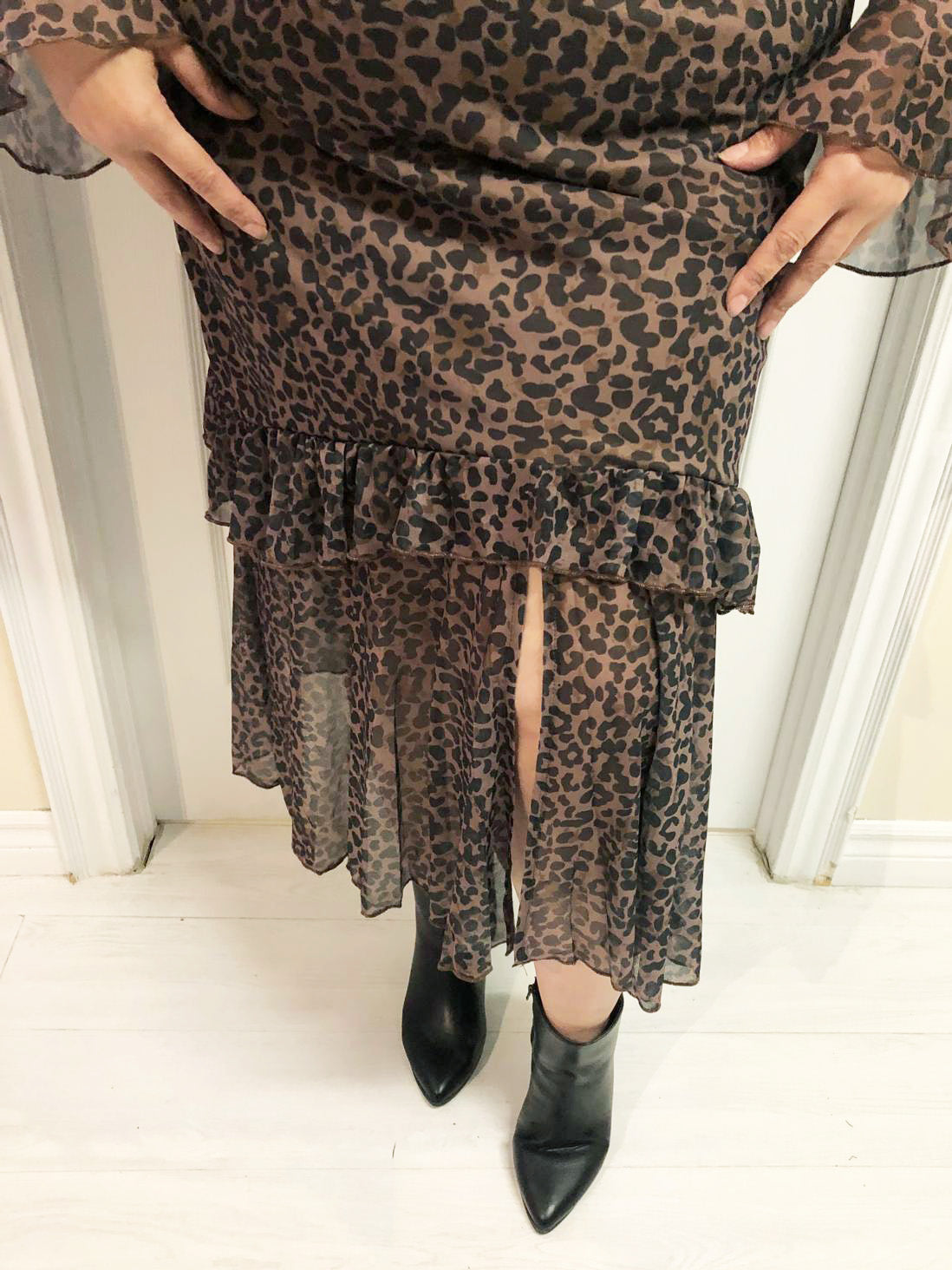 Amara Animal Mesh Plus Size Dress