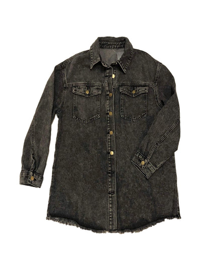 Elowen Denim Plus Size Shacket