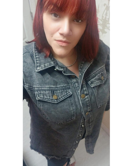 Elowen Denim Plus Size Shacket
