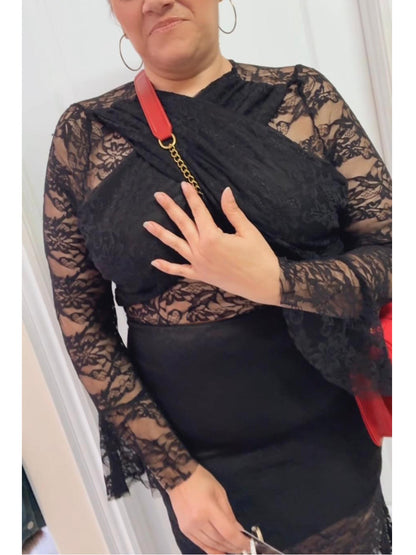 Azura Lace Mermaid Plus Size Dress