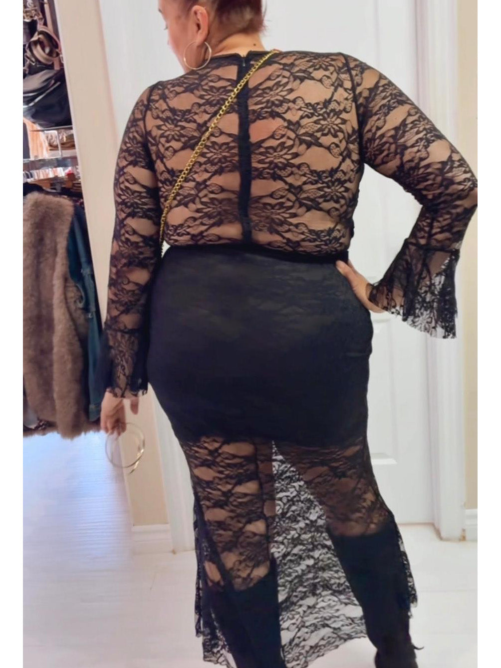 Azura Lace Mermaid Plus Size Dress