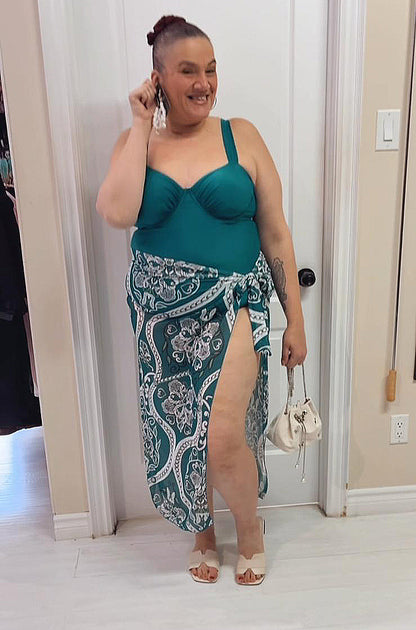 Ocean Express Plus Size Swimsuit Set