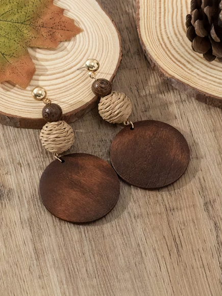 Wooden Layered Earrings